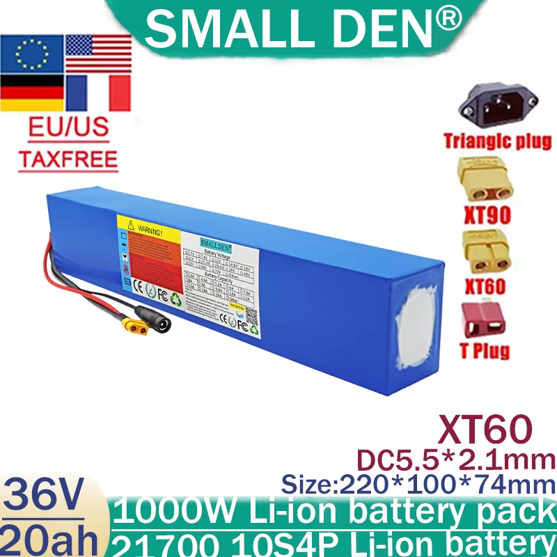 36V 20ah 21700 brand new lithium battery with  1000W suitable for 42V electric scooters,motorcycles,camping and touring vehicles