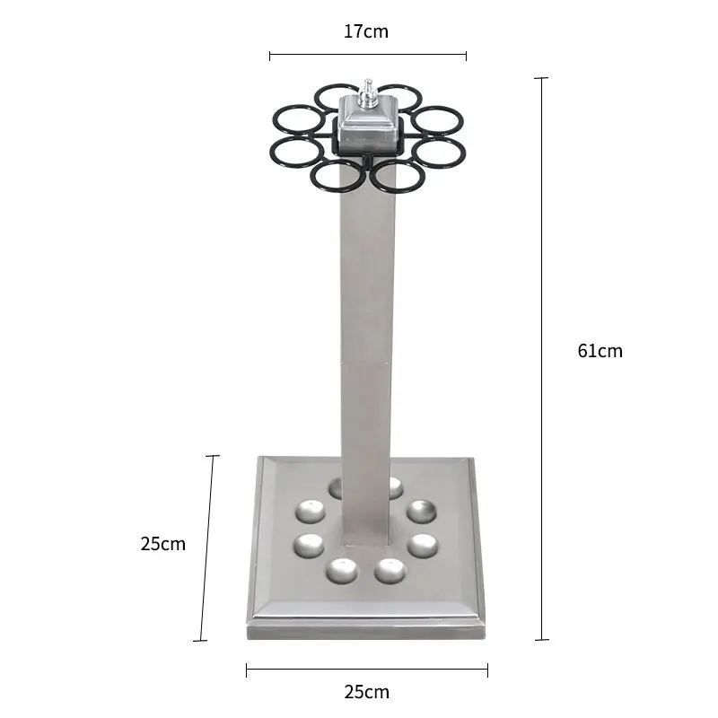 8-Hole Pool Rack, Heavy Duty Metal Floor Rack, Pool Table Accessories