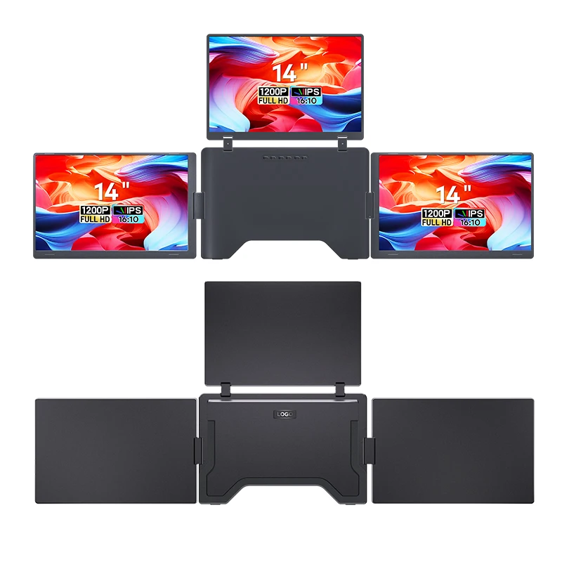 OEM Factory  4 Screen Expansion Portable 14 Inch Laptop Screen Extender Quad Portable for Win