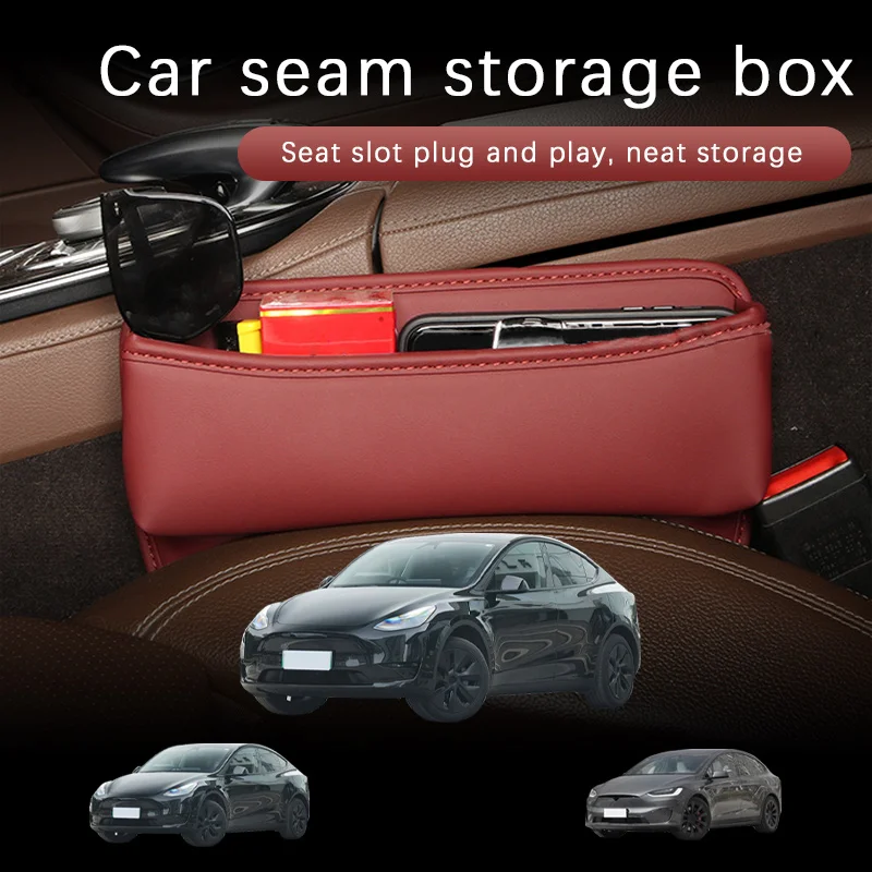 

Car Seat Gap Organizer Multifunction Console Storage Box Car Interior Storage Pocket For Tesla Model X Model Y Model S Model 3