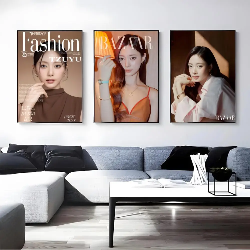 Singer Tzuyu Poster Self-adhesive Art Waterproof Paper Sticker Coffee House Bar Room Wall Decor