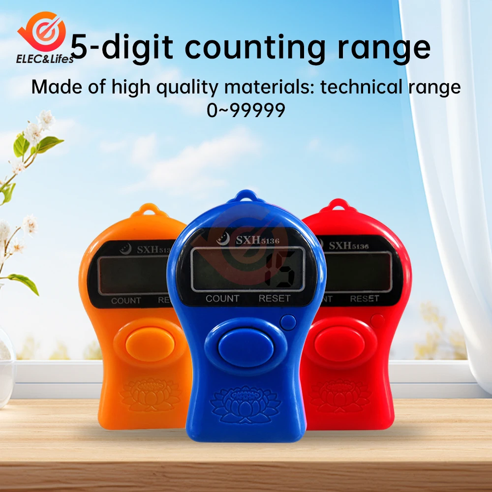 Electronic Digital Finger Ring Tally Counter Hand Held Knitting Row Counter Clicker NEW Mini Point Marker Counter LCD 0-99999