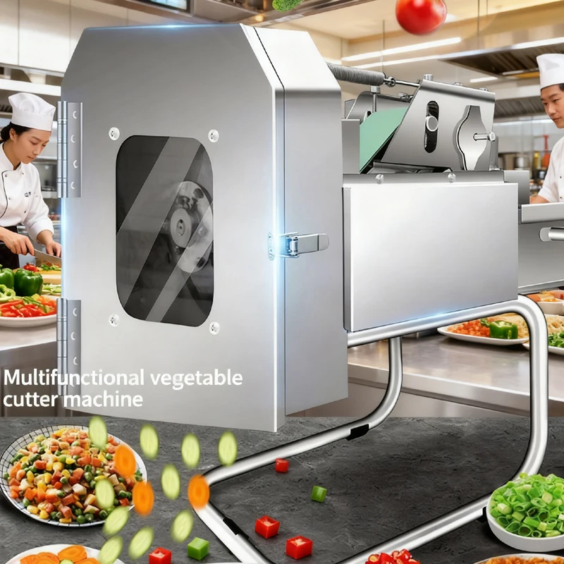 PBOBP Commercial Industrial Electric Potato Cutting Machine Vegetable Cutter Chopper Onion Cutting Machine