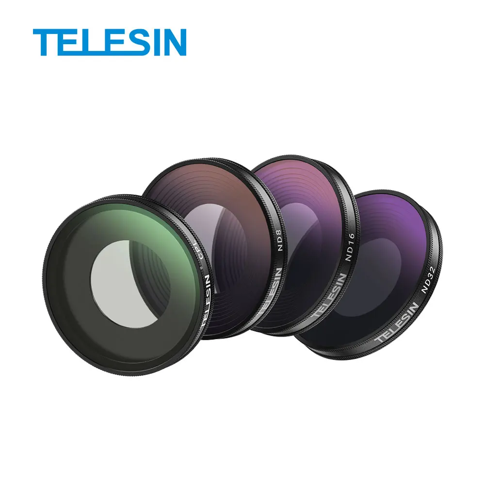 

Комплект фильтров TELESIN CPL и ND для Insta360 GO Ultra, CPL+ND8/16/32, Corning Gorilla Glass, быстросъемные HD-фильтры для экшн-камер