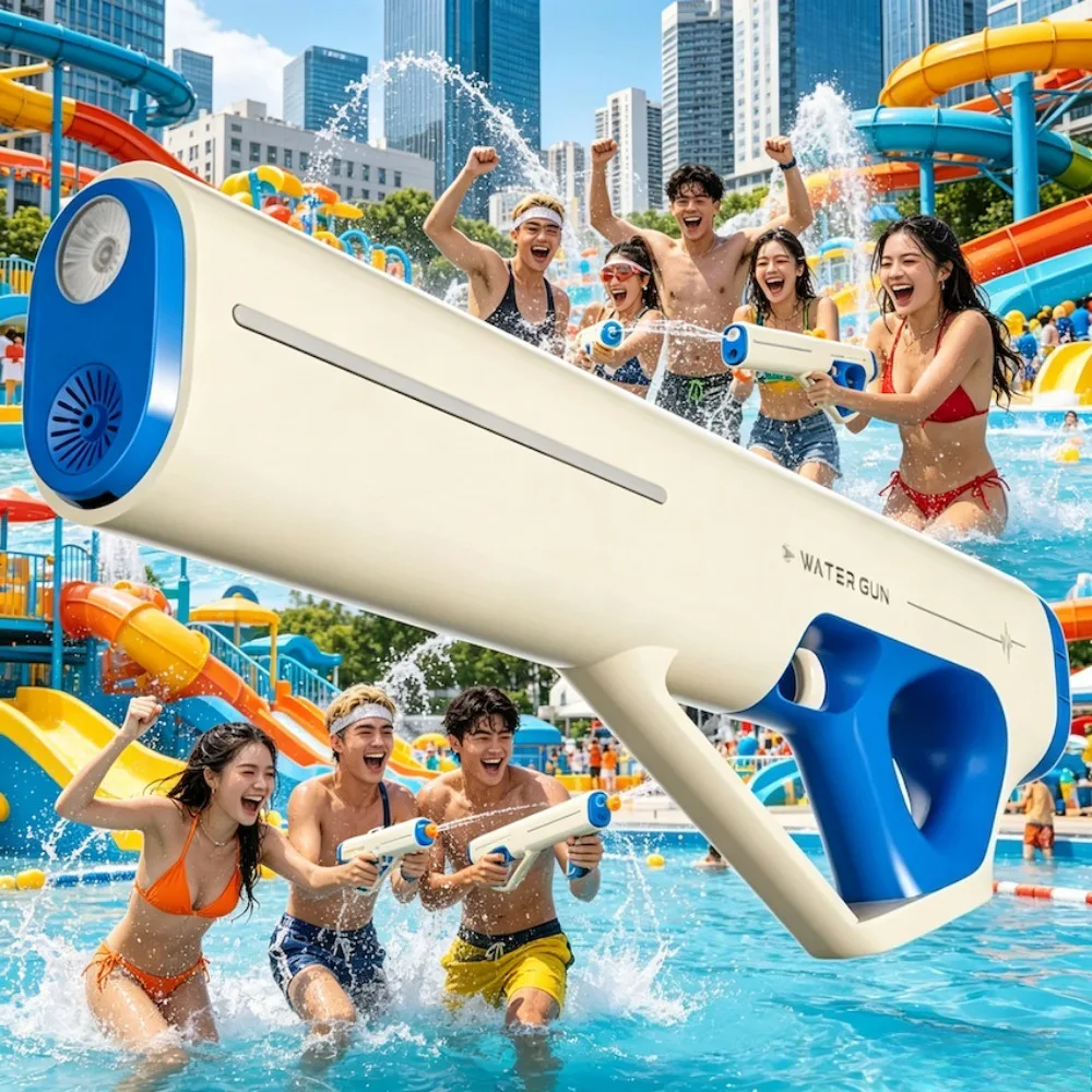 

Powerful Electric Water Gun with LED Light Summer Beach Swimming Pool Backyard Outdoor Party Family Games Toys