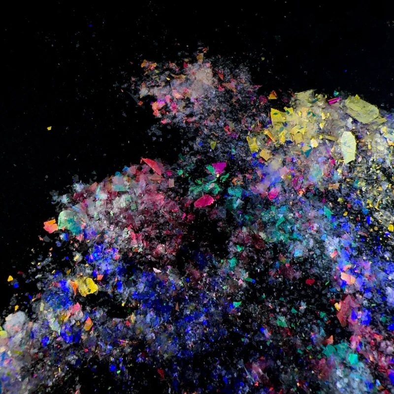 1box Shiny Mermaid Opal Powder Nail Glitter Aurora Chameleon Yuki Rainbox Nail Sequins Powder Unicorn Mirror Aurora Opal Powder