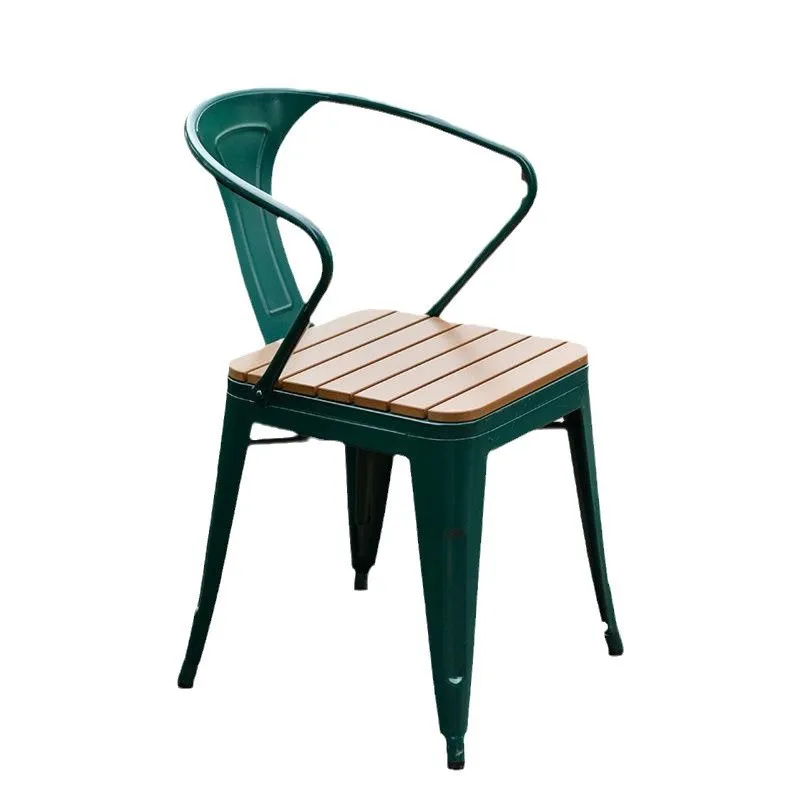 

Simple plastic wood outdoor tables and chairs Outdoor courtyard Balcony Open-air dining