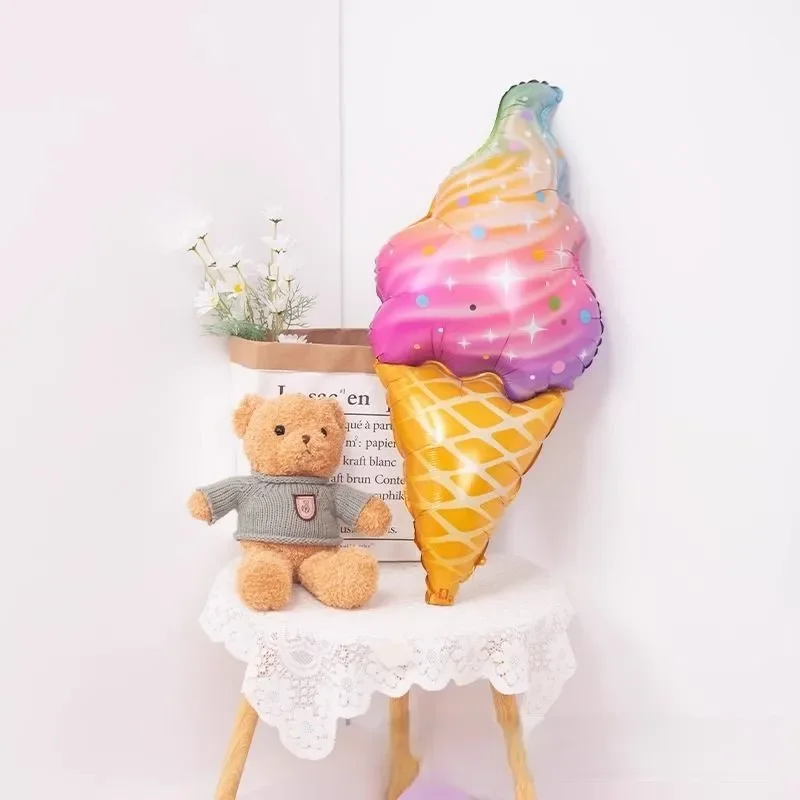 Bunte Sommer-Bonbon- und Eiscreme-Themenballons Rosa Geburtstags-Prinzessinnen-Schokoladen-Donut-Folienballons-Set – Detail 13