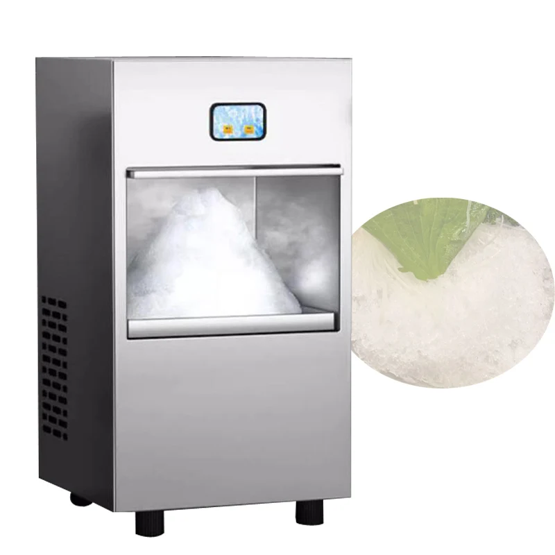 

Машина для производства льда в виде снежинок Коммерческая машина для дробления льда Ресторан Лосось Лосось Лоток для льда Машина для дробления льда из морепродуктов