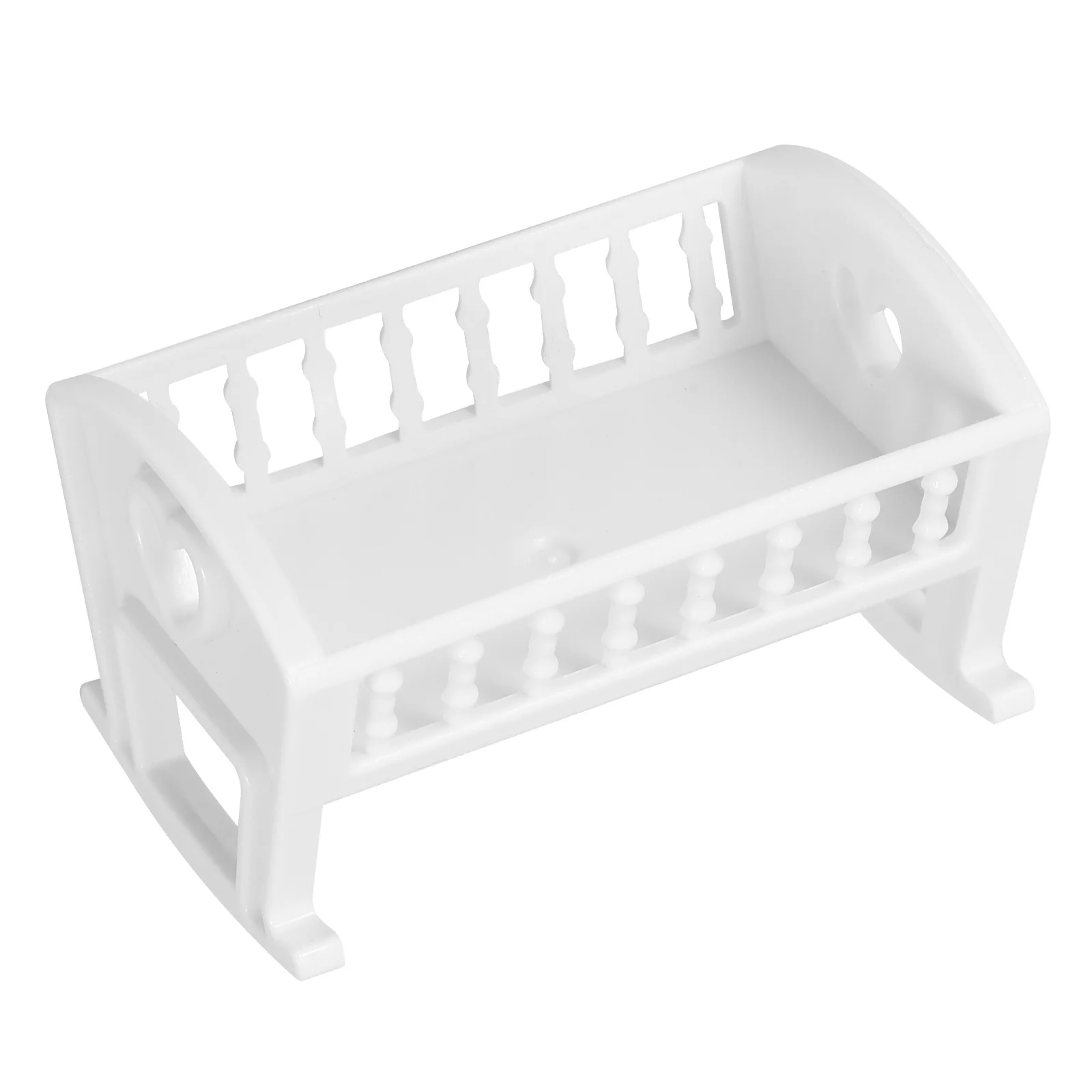 4-pack babybedjes huis klein meubilair minibed ornament miniatuur rekwisieten wit model