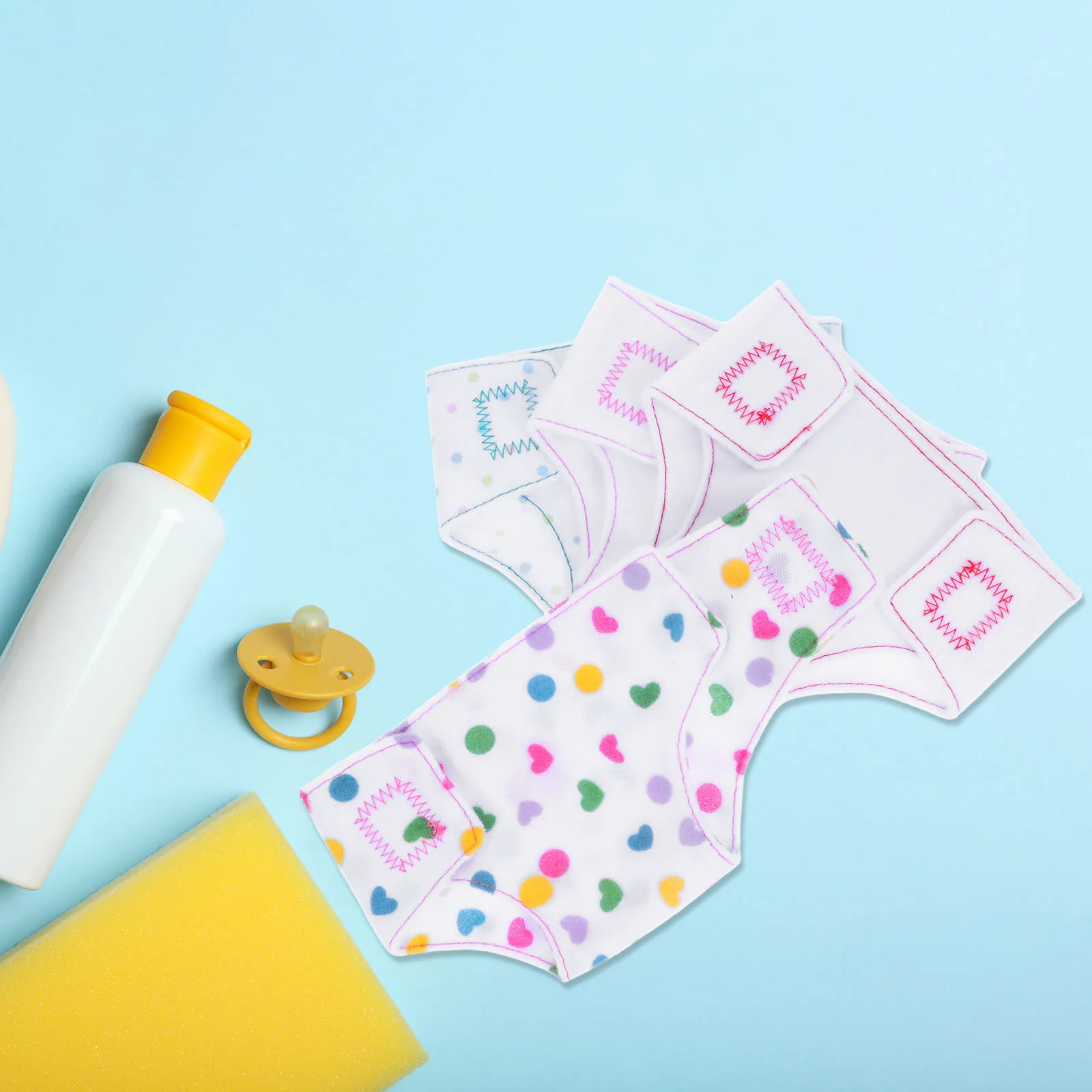 

4 тканевых детских подгузников для девочек 18 дюймов: тканевое нижнее белье, которое можно стирать в машине, легко сменное для праздничной одежды и повседневного наряда