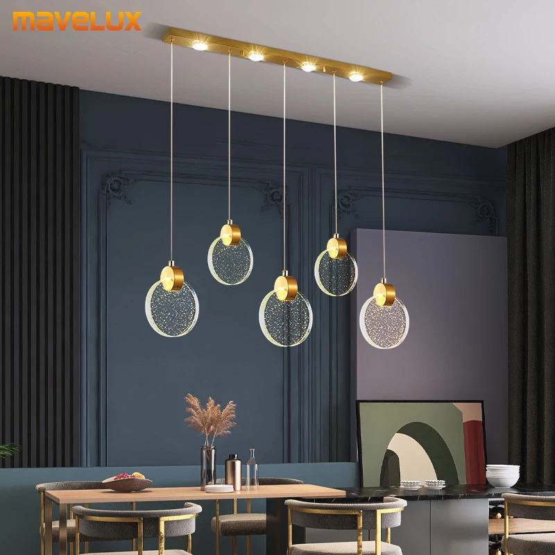 

Modern Crystal Pendant Lamp Creative Dinning Table Restaurant Hotel Bar Hanging Light Indoor Lighting Home Decor Led Chandelier