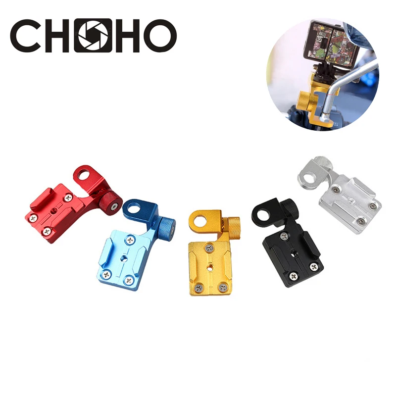 Dla Gopro 12 akcesoria aluminiowy uchwyt motocyklowy CNC obracać lusterko wsteczne mocowanie dla Go Pro Hero 10 11 DJI OSMO Action 4 3