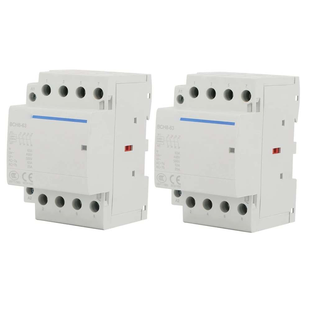 

4P 63A 24V AC Contactor Household AC Contactor Security Electric Spark for Household Electrician Electronic Industry