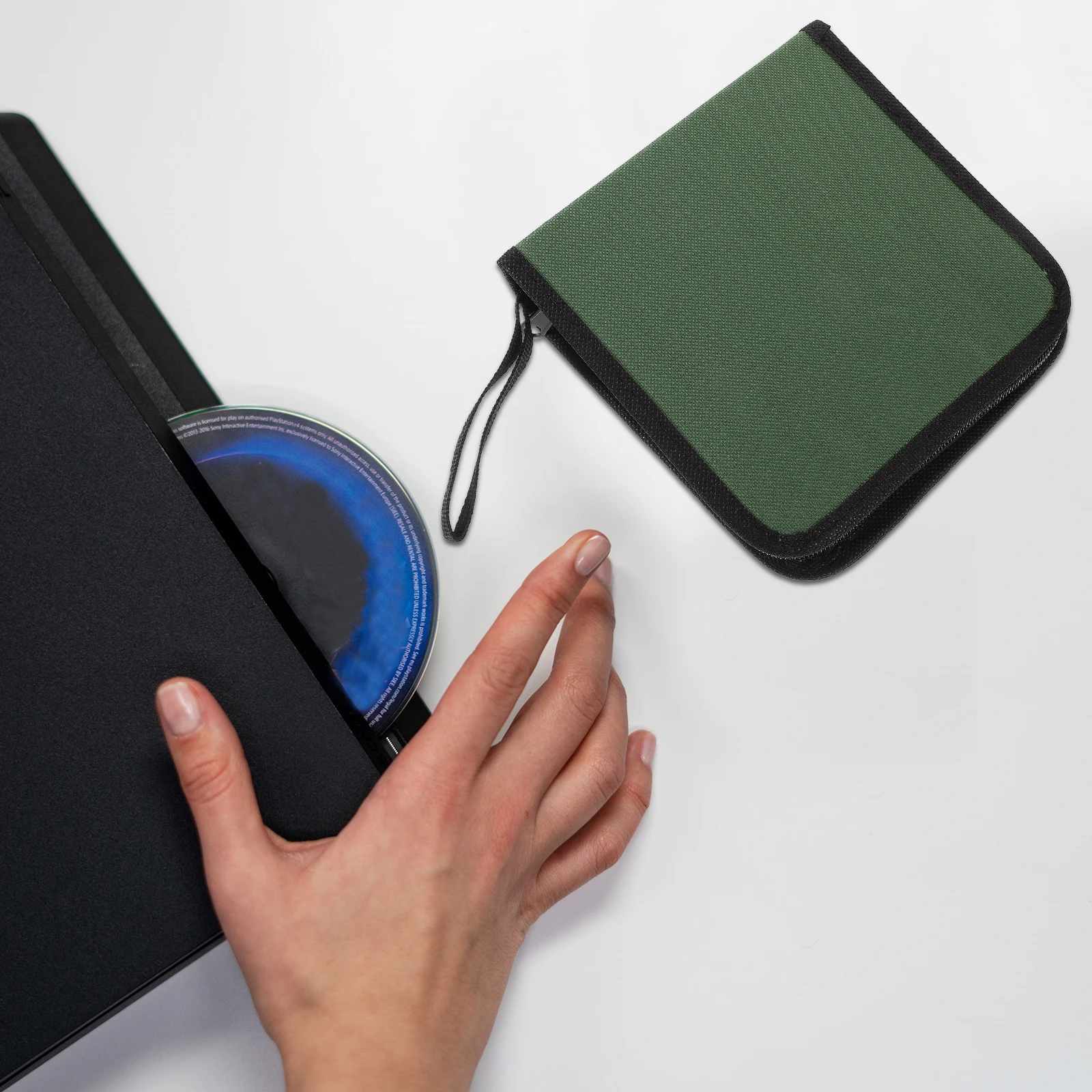 

Cd Storage Bag Dvd Case Holder Blank Disc Organizer For Car Aluminum Alloy Binder Portable Lightweight Oxford Cloth Zipper