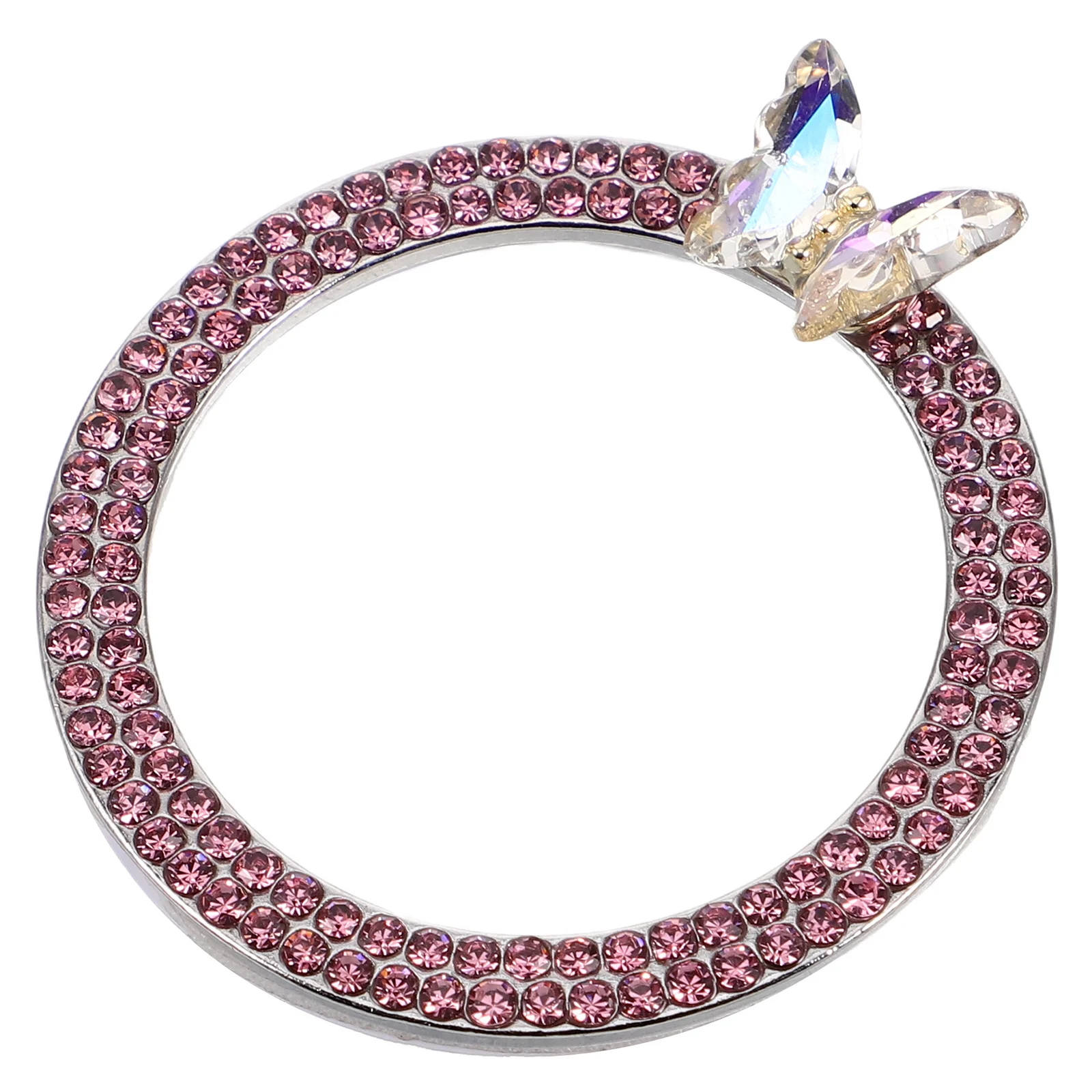 

Push Start Button Decorative Ring Car Engine Ignition Switch Ring Rhinestone Butterfly Car Interior Accessories Auto Starter