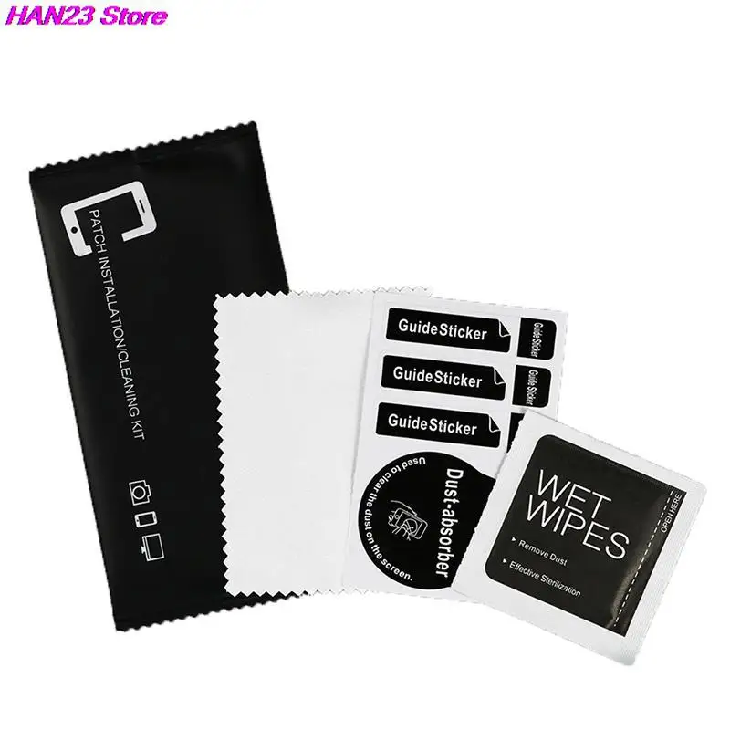 New 10sets Wet Wipes Dust Paper Cleaning Cloth Paste film tool set For Tempered Glass Phone Screen Camera Lens LCD Screens