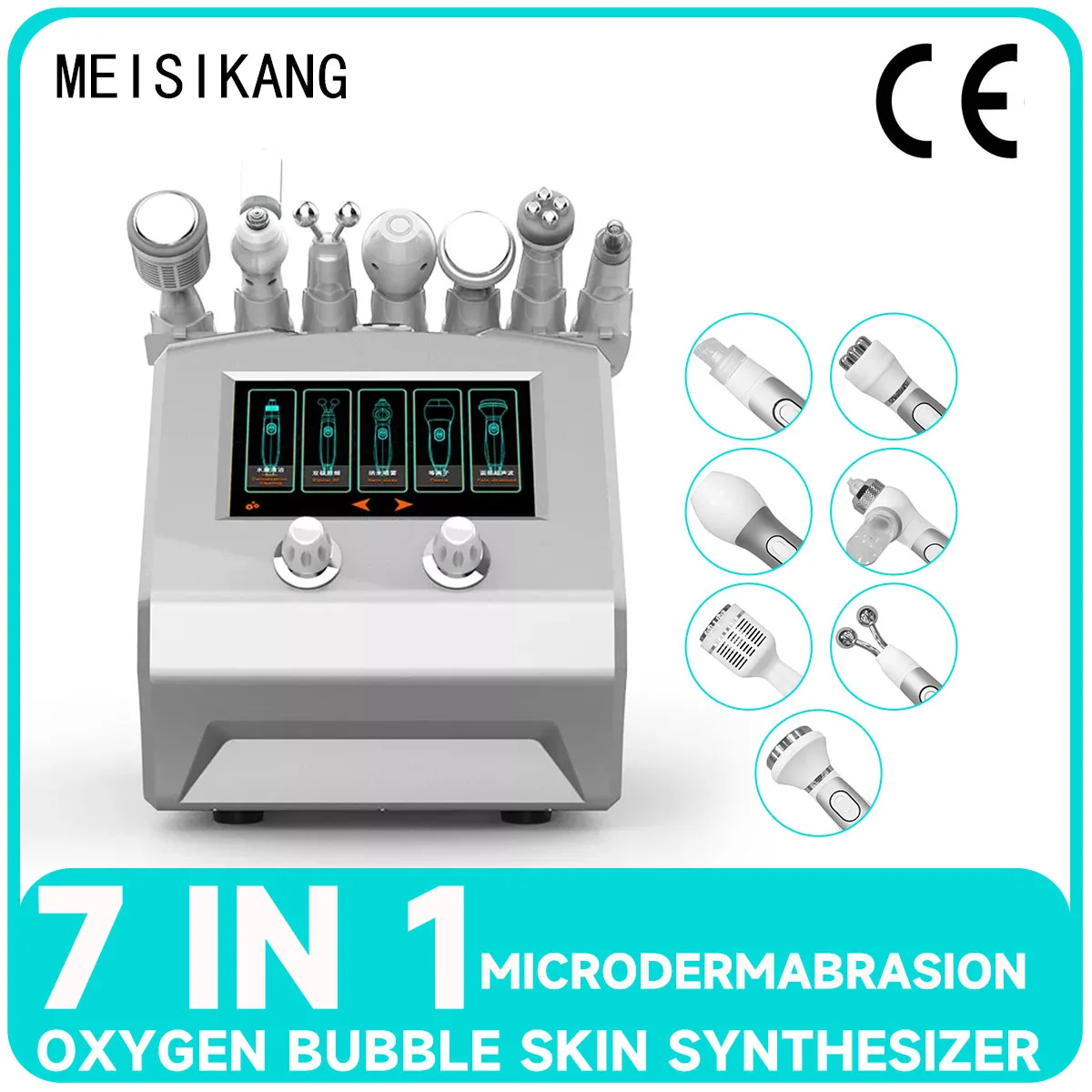 

MEISIKANG 7 IN 1 Small Bubble Machine H2O2 Aqua Peel Skin Tightening Deep Cleaning Beauty Device