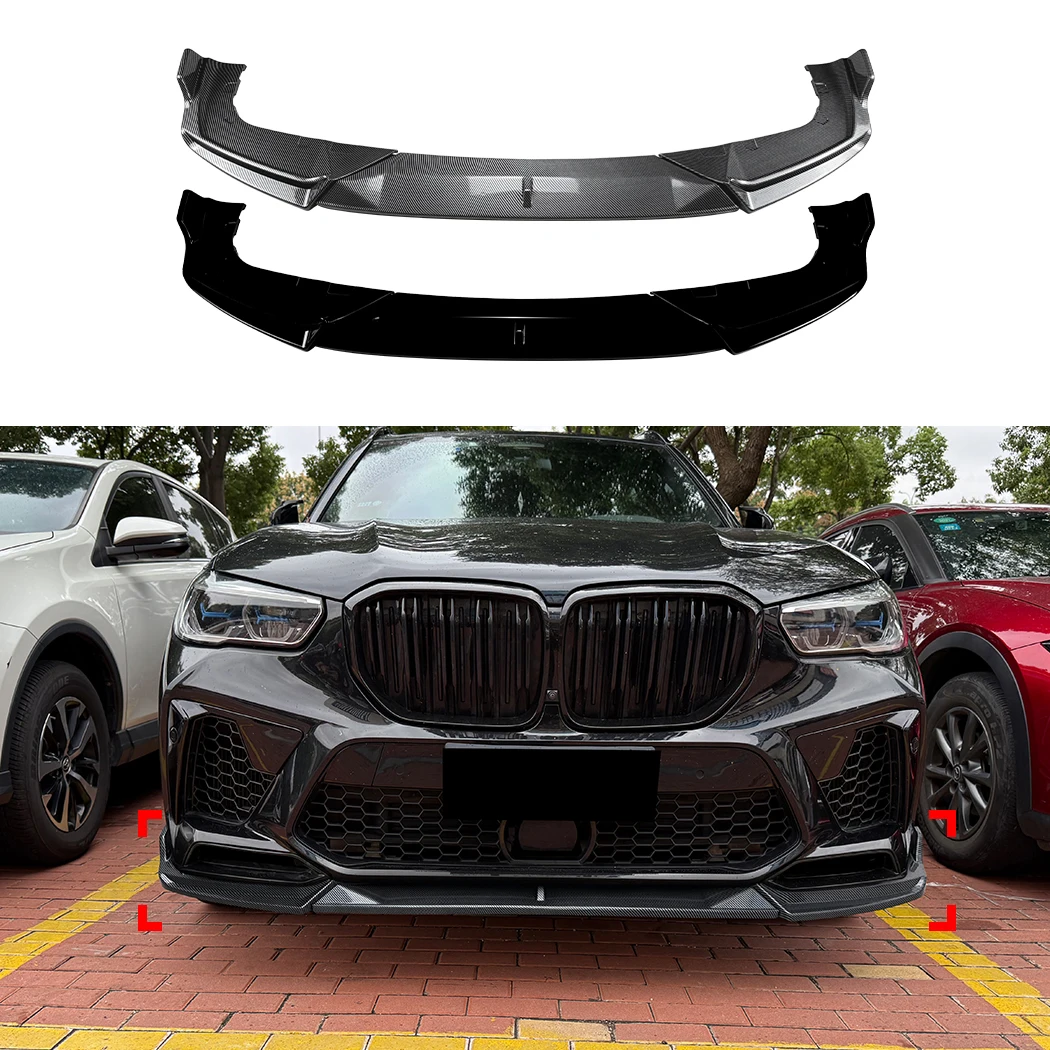 

For BMW X5M F95 2020-2023 Car Front Bumper Spoiler Lip Lower Body Kit Diffuser Splitter Tuning Guard
