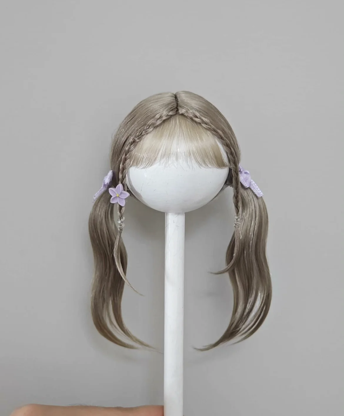 

Волосы для куклы OB11, парик с жесткой основой, 5-6 дюймов, мохер для куклы BJD 1/8, бесплатная доставка