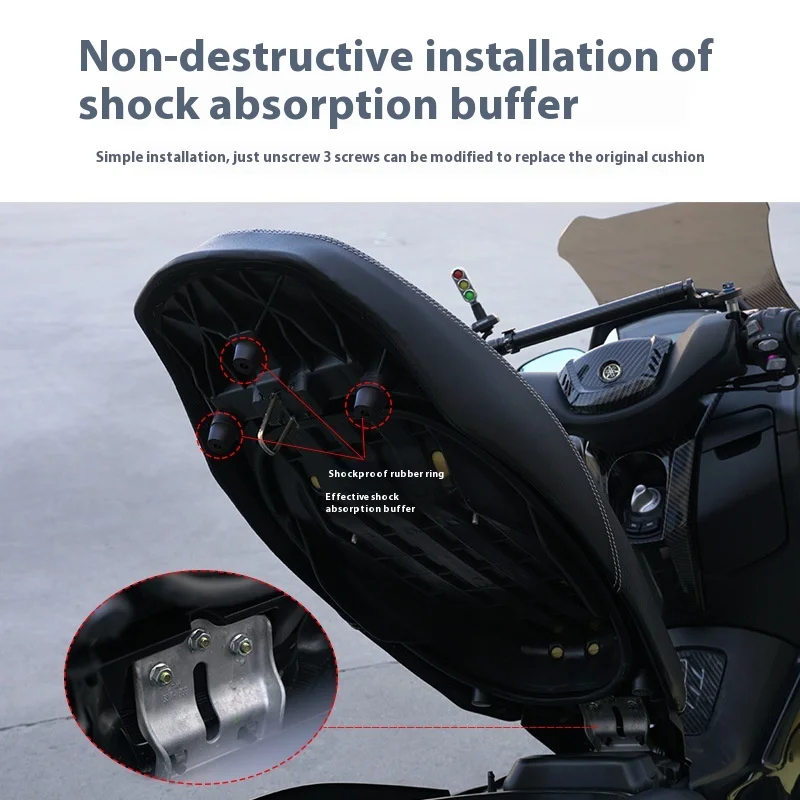 Motorcycle seat Motorcycle Cushion for NMAX155 Waterproof Shockproof with Leather Cushion Backrest Cojin para motocicleta