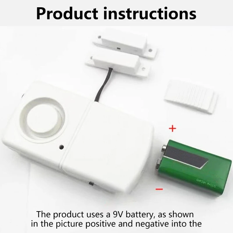 Alarma antirrobo inalámbrica para puerta y ventana con sensores magnéticos, alarma seguridad 120db