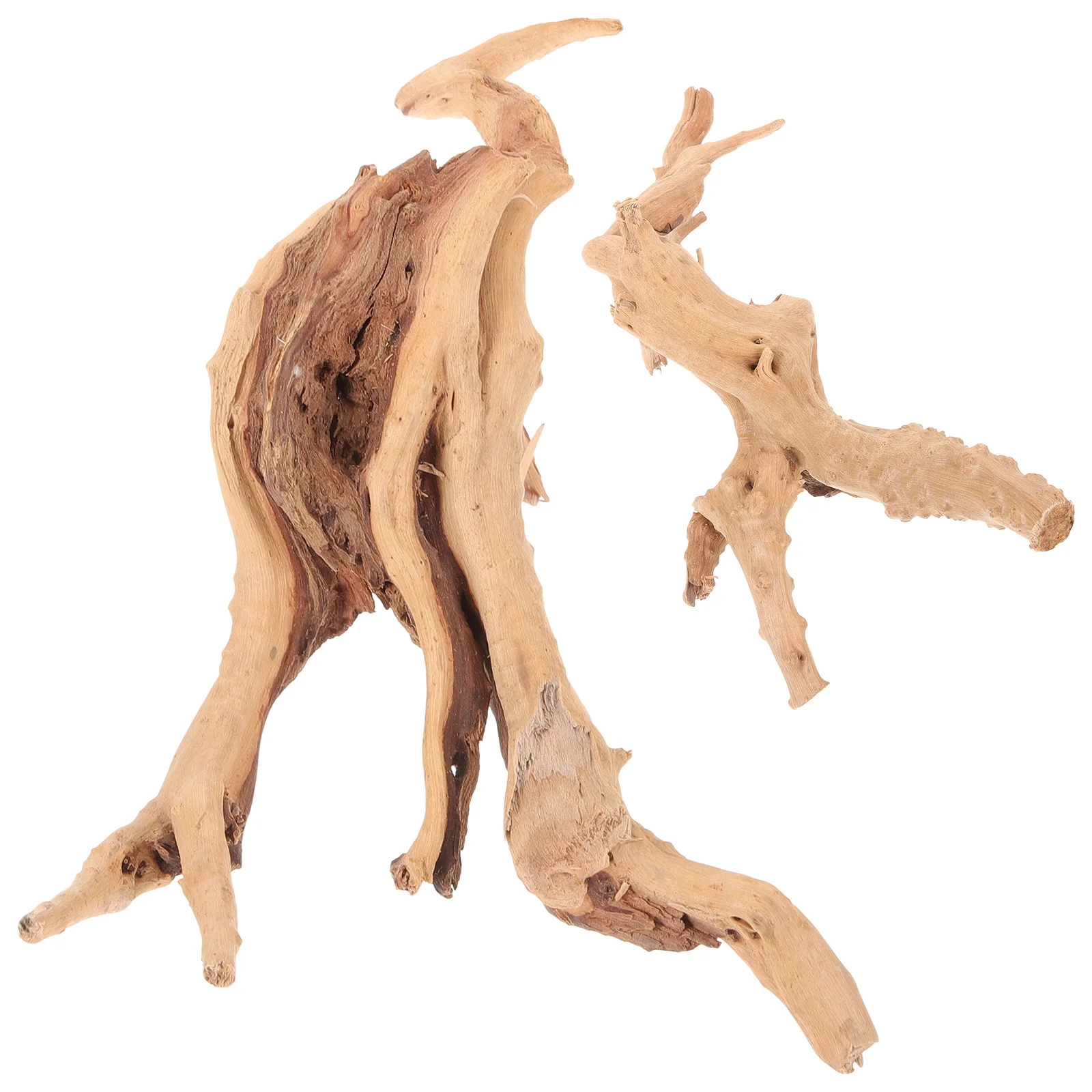 

2pcs Natural Driftwood Decor For Aquarium Fish Tank Landscape Craft Wood Decoration Supplies Random Style Color