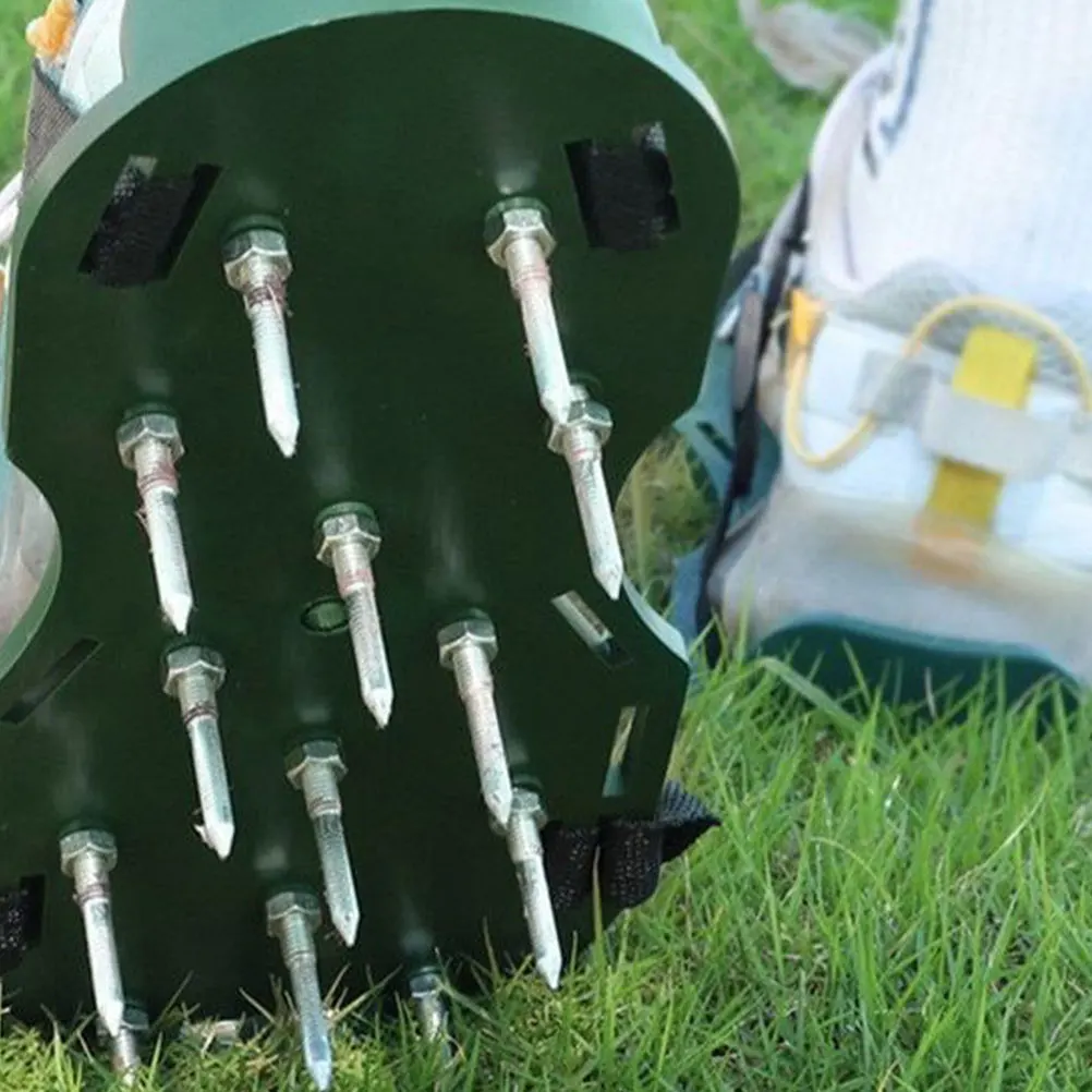 

20pcs Lawn Aerator Spikes Soil Aeration Garden Grass Scarifier Shoes Metal Nails Heavy Duty Pegs Accessories 58MM Silver