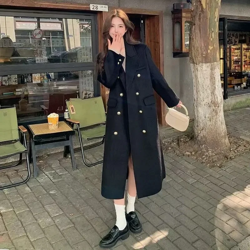 

Женский плащ из шерсти и смеси, распродажа, популярные женские куртки высокого качества, одежда в корейском стиле, верхняя одежда