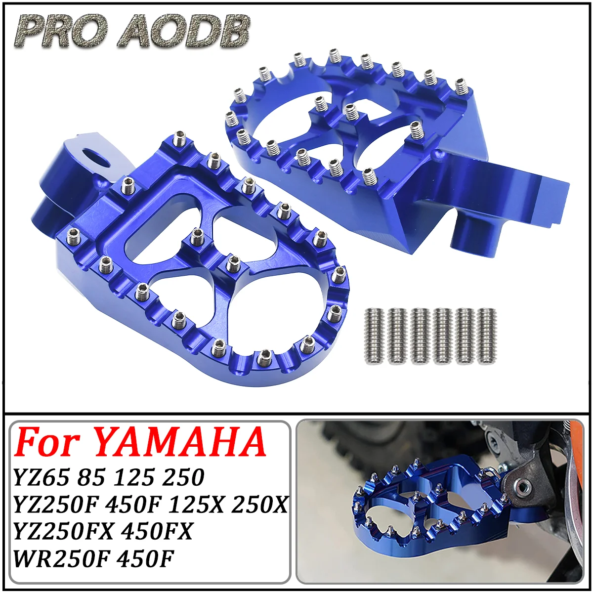 

Motorcycle Accessories Footrest Foot Pegs For YAMAHA YZ65 85 125 250 250F 450F 125X 250X 250FX 450FX WR250F 450F Dirt Bike 2023