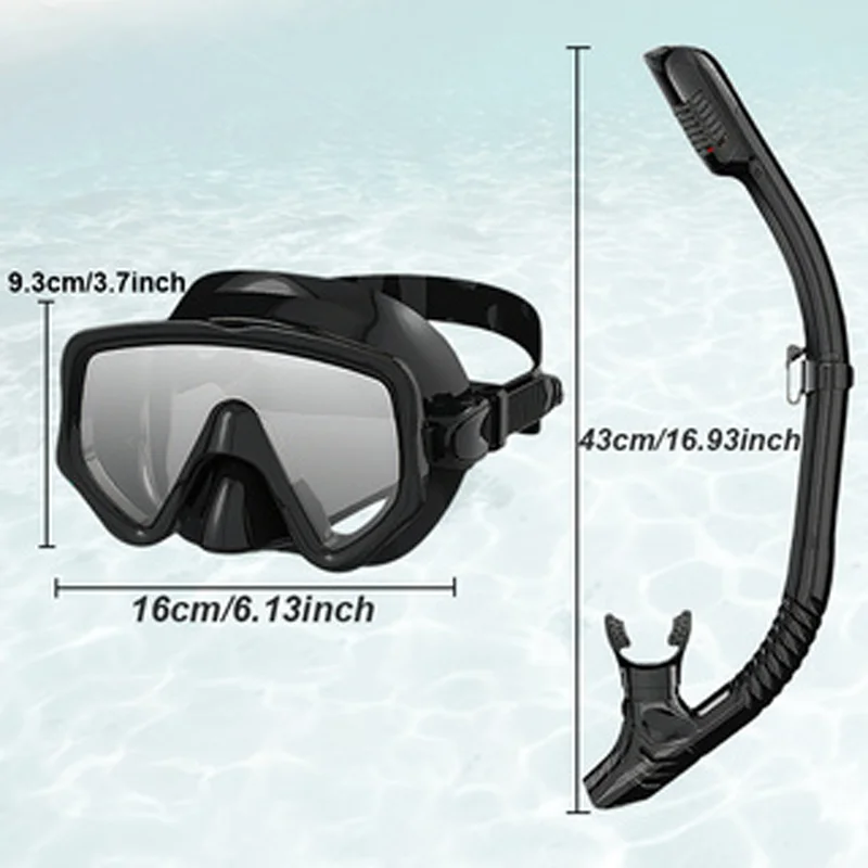 Zestaw do snorkelingu dla dorosłych XIAOTREE, maska i fajka, szkło hartowane, fajka z pełnym uszczelnieniem, profesjonalny panoramiczny sprzęt do snorkelingu. — zdjęcie 3