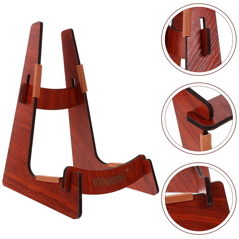 

2 Pcs Violin Stand Display Ukulele Support Holders Fall to The Ground Mandolin Cello Wood Floor Bracket