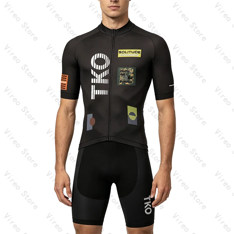 Image of Radsport-Trikot-Set 2026 Sommer TKO Kurzarm und Trägerhose Pro Race Fahrradbekleidung MTB Ropa Maillot Radsportkleidung Herren