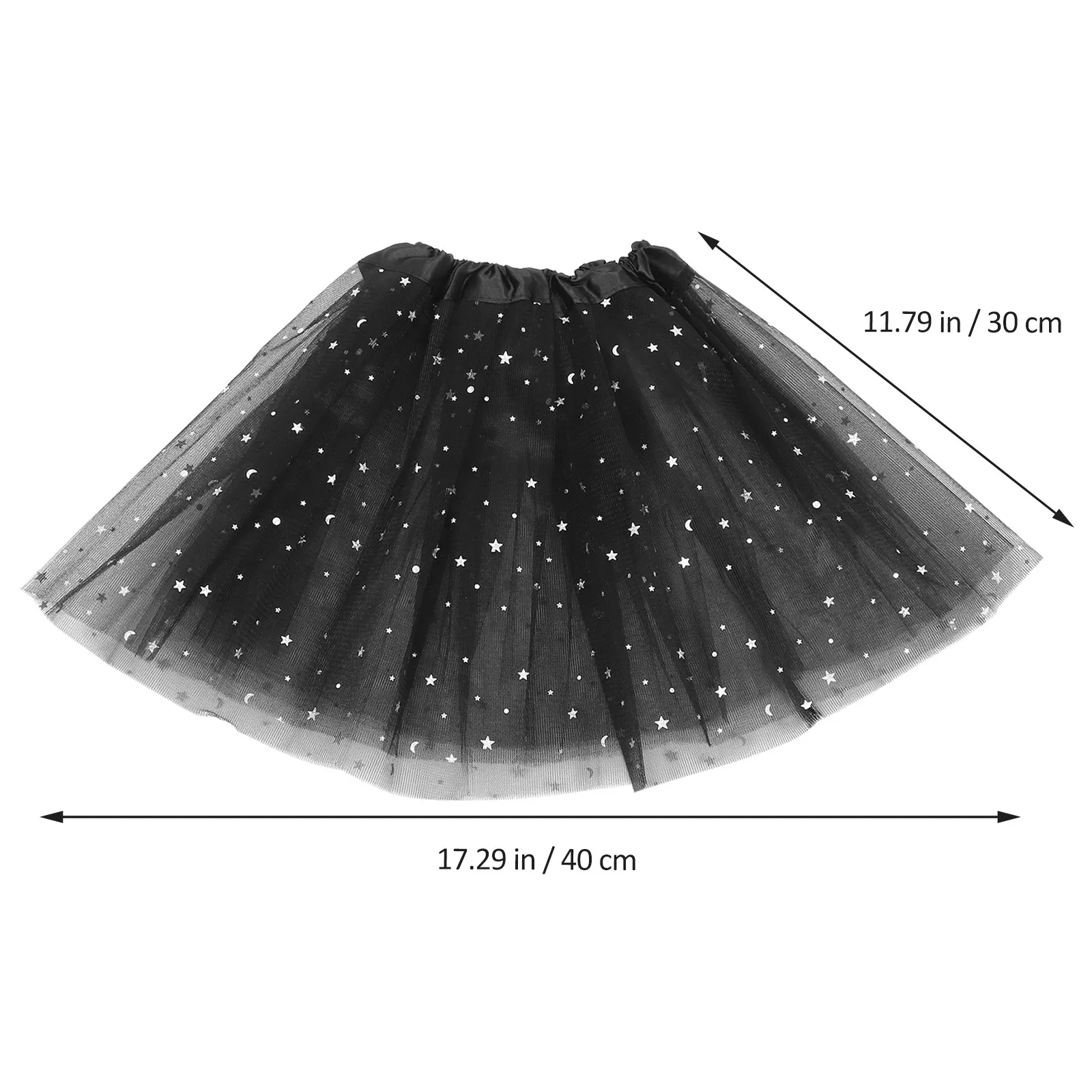 Girls Glitter Tutu Skirt for Toddlers Kids Teens Lightweight Shiny Sequin Tulle Ballet Dance Party Costume Dress Up Gift Black - view 3