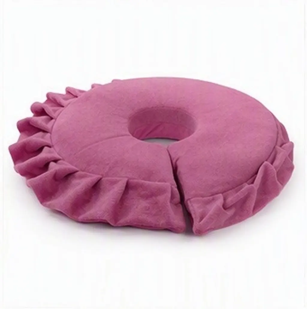 Cotton Face Massage Pillow Rose Red Comfortable Spa Beauty Salon Face Cushion for Massage Bed Relaxation Breathing Sleep
