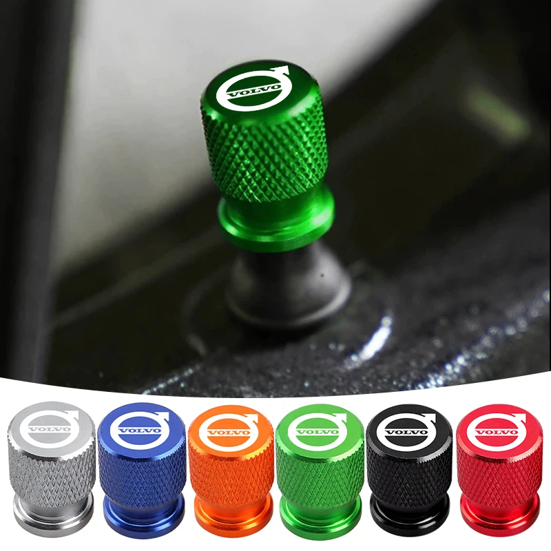 4Pcs/Set Car Wheel Tire Valve Caps Tyre Rim Stem Covers For Volvo XC90 S60 V40 XC60 S80 S40 V70 V50 S90 T6 V60 V90 XC40 XC70 C30