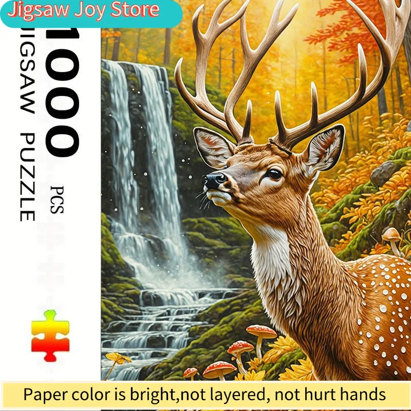 

Пазл для взрослых, размером 70,0x50,01 см, с изображением лесного ручья с оленями, идеально подходит для творческих развлечений с семьей и друзьями.