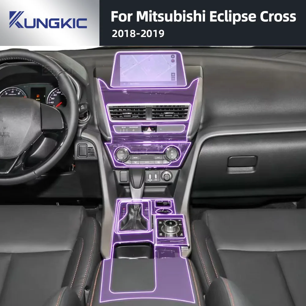 For Mitsubishi Eclipse Cross 2018-2019 Navigation Screen Gearbox Automotive Interior TPU Protective Film Anti-Scratch Sticker