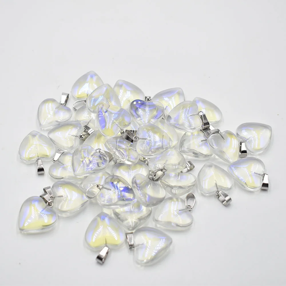 2023 Kristallherz-Anhänger 20mm Modische Charms für Schmuckherstellung 24 Stück/50 Stück Set Großhandel Kostenloser Versand – Detail 2