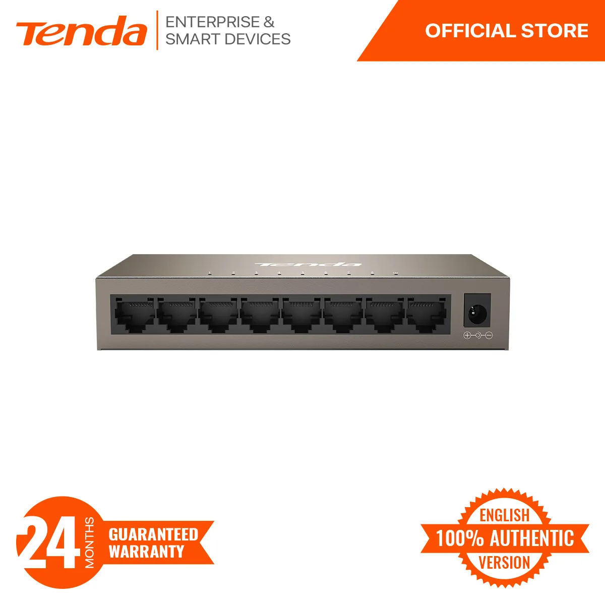 Tenda TEG1008M 8-portowy niezarządzany gigabitowy włącznik Ethernet sieciowy | Metalowa powłoka | Plug and Play | Do montażu na biurku i ścianie