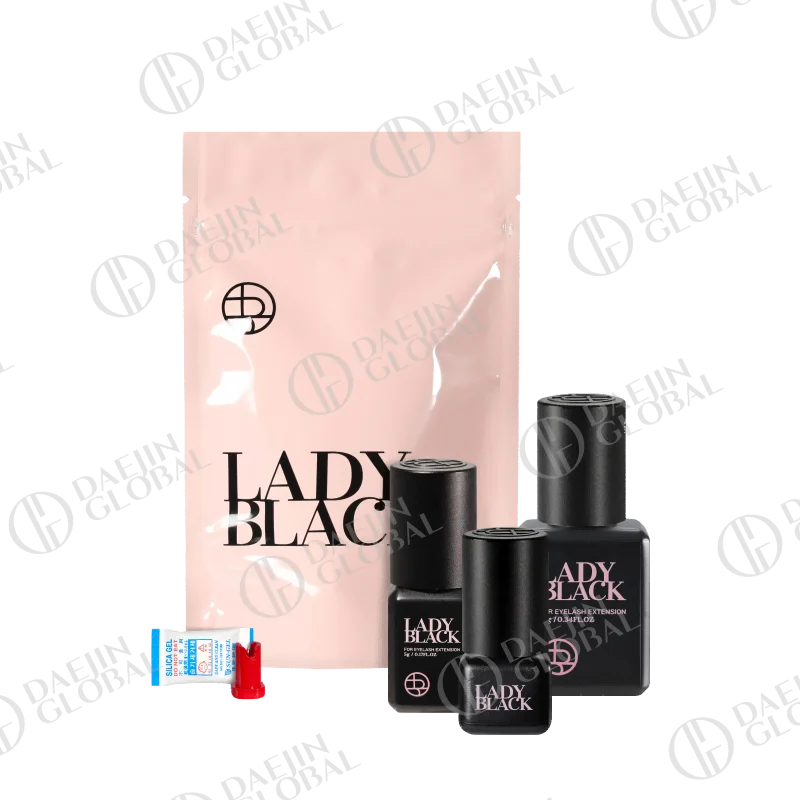 5ml 한국 레이디 블랙 접착제 가짜 속눈썹 연장 접착제 접착제 빠른 건조 방수 지속 하늘 속눈썹 접착제 메이크업 도구