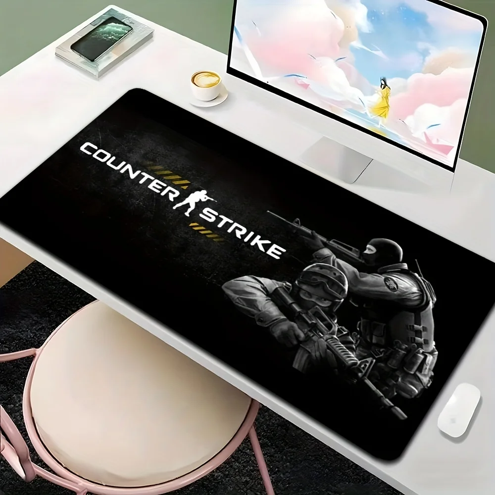 1 шт. резиновый коврик для мыши Counter Strike, нескользящий настольный коврик для геймеров, офисный и домашний декор, стильный эстетический защитный коврик, мультикончик