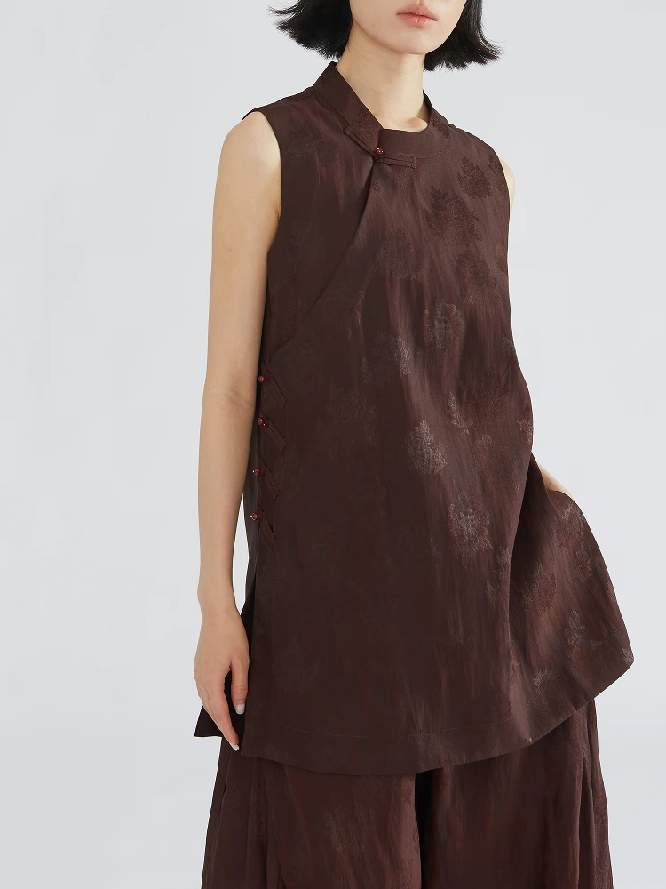 

Новая китайская шелковая блузка из шелка Red Cloud с асимметричной застежкой на пуговицах, оригинальный дизайн, женская модная короткая верхняя одежда.