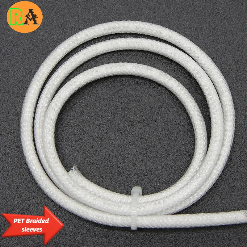 Clear PET Braid Sleeve 2~16mm High Density Wire Protection Sleeving Snake Skin Wrap Sheath For Electric Cable 1~50m