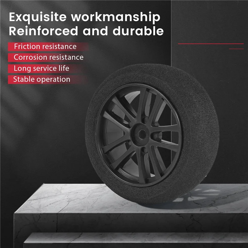 【AA04】4Pcs 66Mm Foam Tire Sponge Tyre Wheel Rim Set For Wltoys 144001 124016 124017 124018 124019 104001 RC Car Upgrade Parts