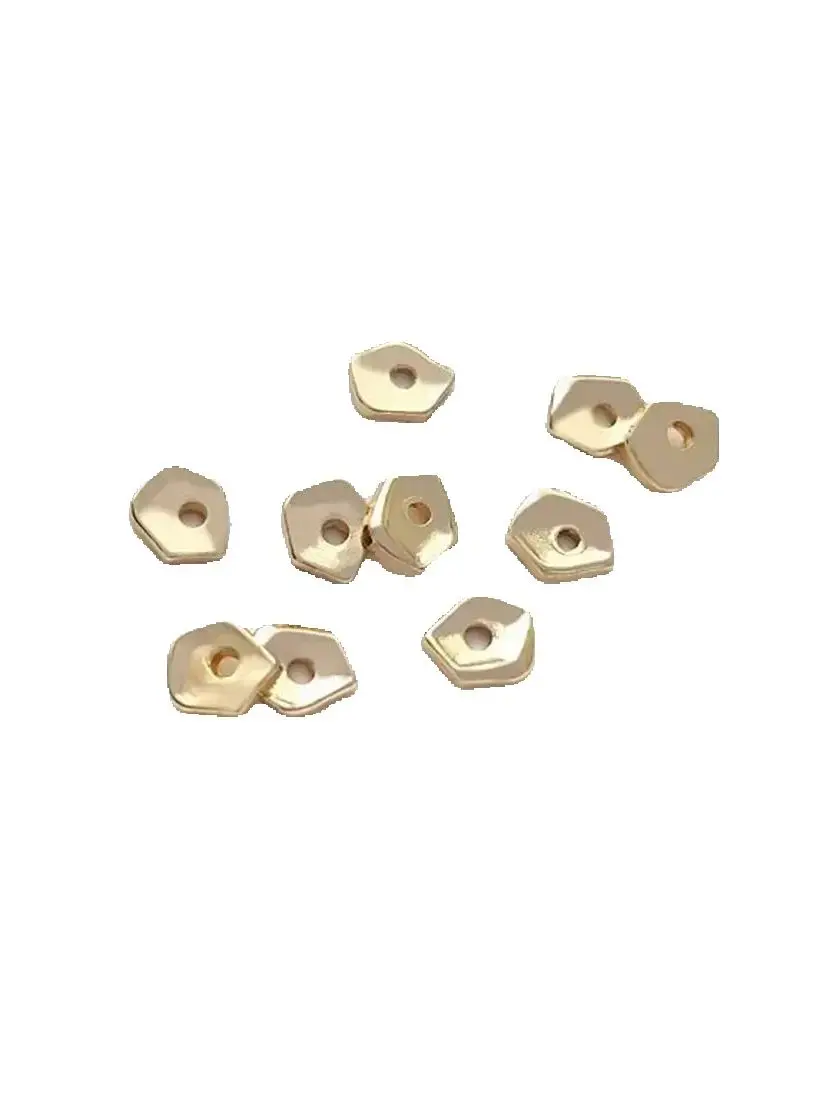 

14K Gold-Color Irregular Beads, Small Broken Gold Special-Shaped Spacers, Handmade Beaded Accessories, DIY Jewelry Materials