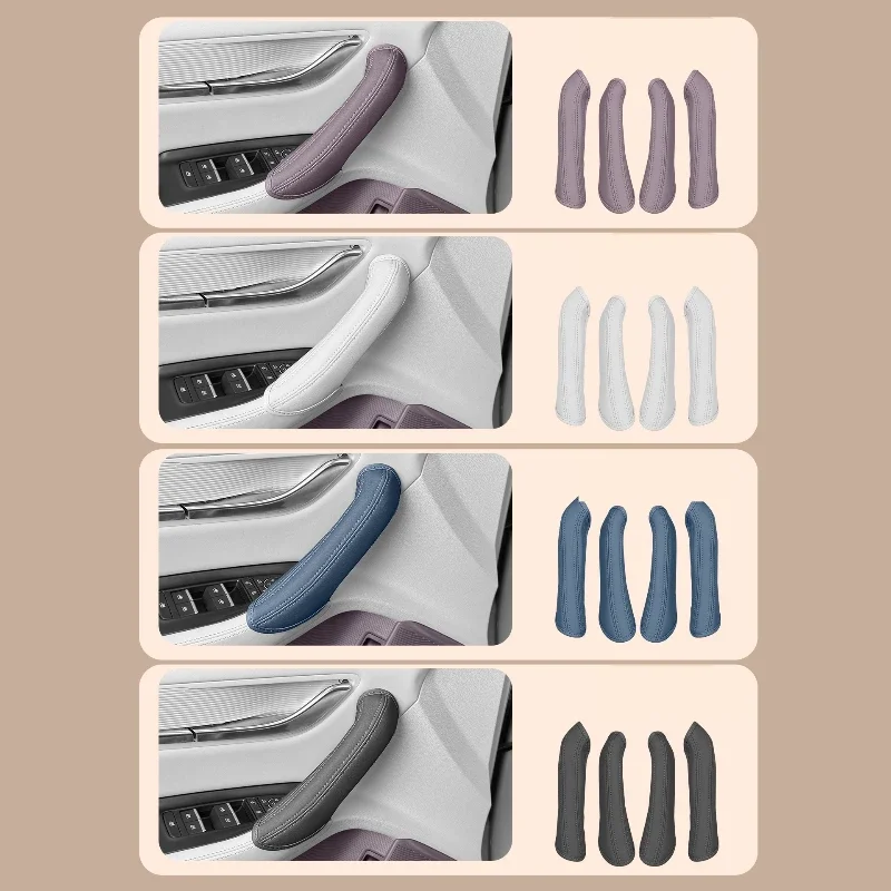 

Чехол на дверную ручку из искусственной кожи — полная защита с крючком и петлей, автомобильные аксессуары для установки ​ ​ Для BYD Song Plus DM-i 2020-2025