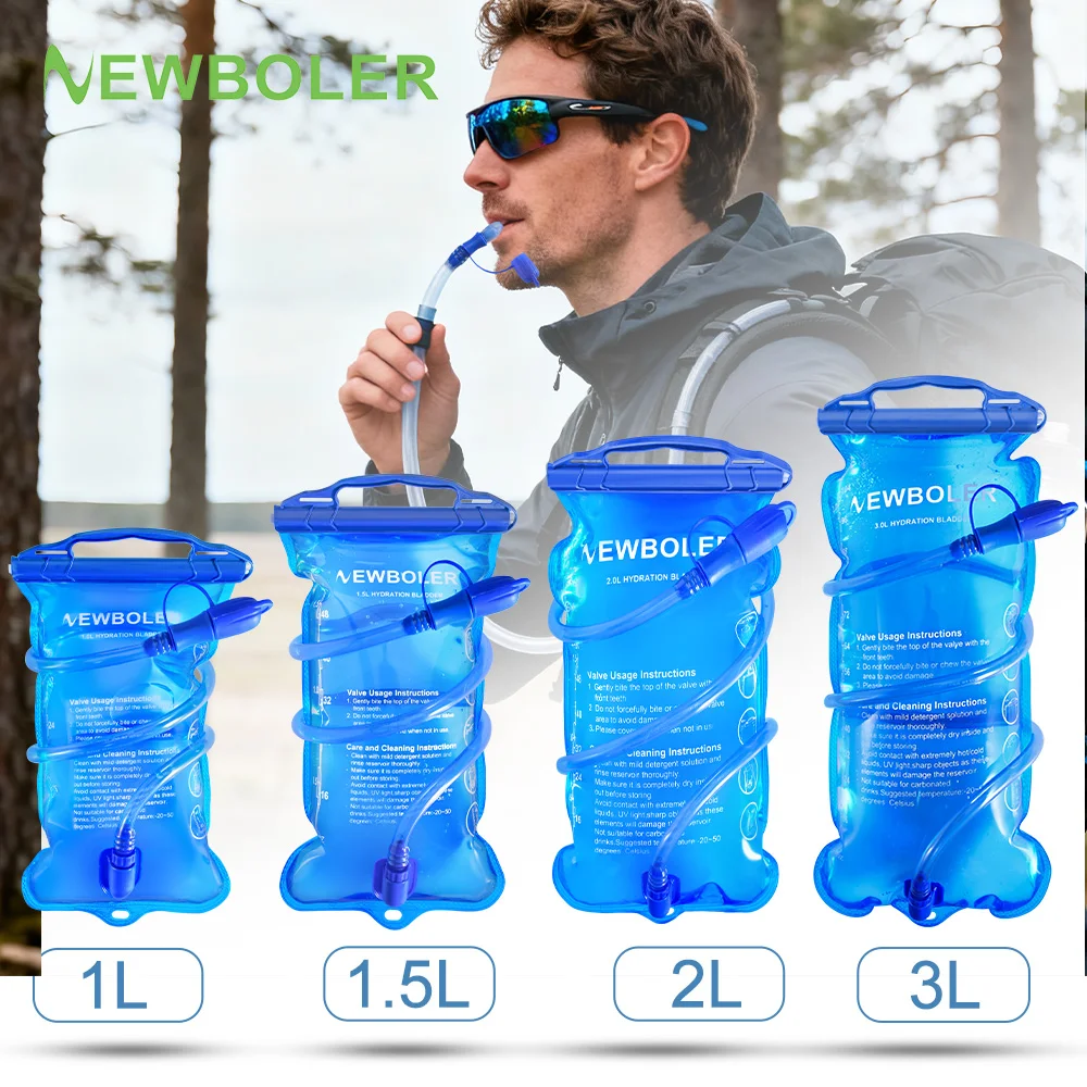 NEWBOLER Water Bag Reservoir Water Replenishment Bag Storage Bag Without Bisphenol 1L 1.5L 2L 3L Running Sports Tank Backpack