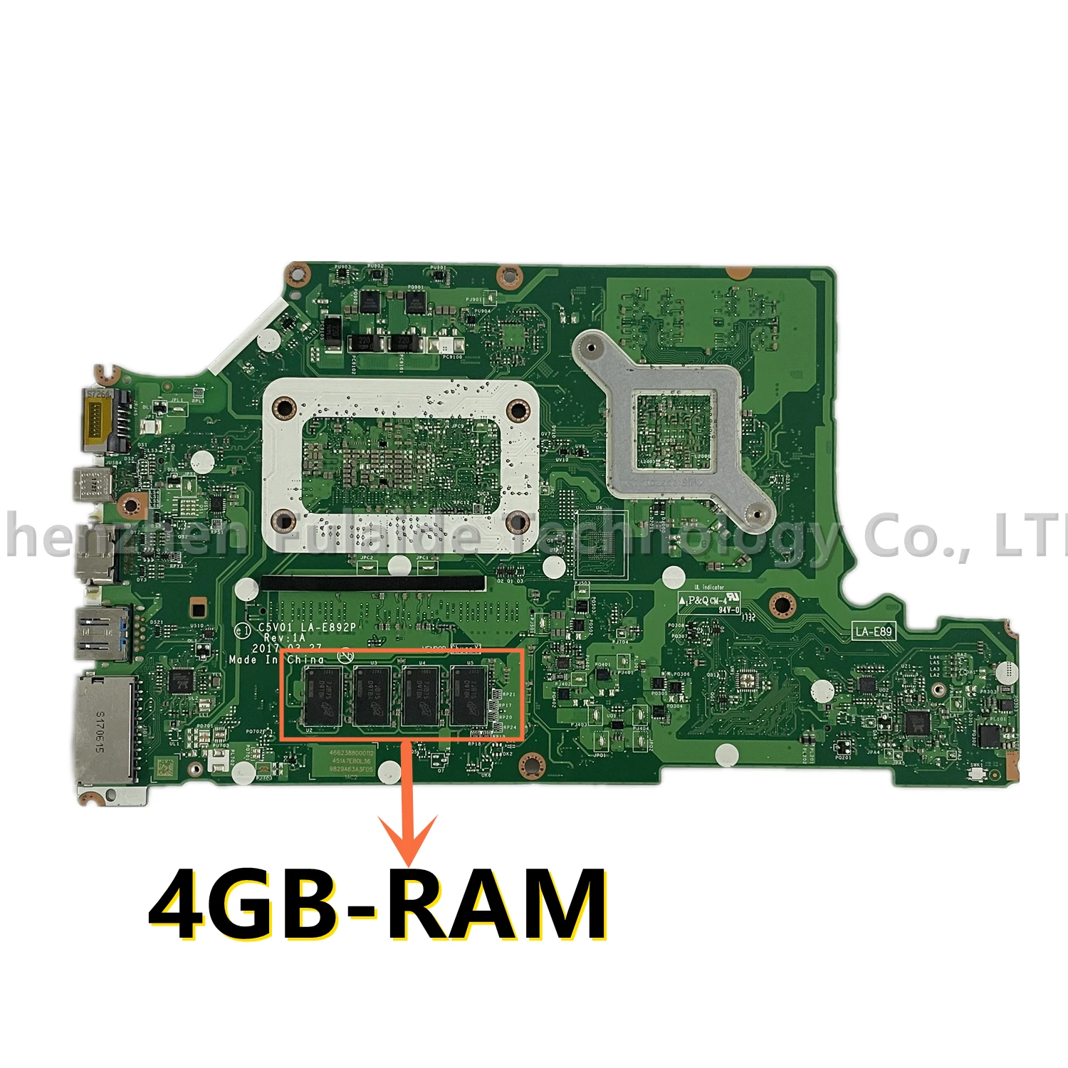 C5V01 LA-E892P For Acer A517-51G A515-51G A615-51G Laptop Motherbboard I5-7200 I5-8250 I7-8550 CPU 940MX/150MX 2G GPU NBGT011002