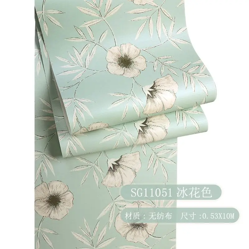 Chinese Classic Flowers Wall Papers Home Decor Blooming Floral Pastrol Wallpaper Roll for Living Room Bedroom Walls